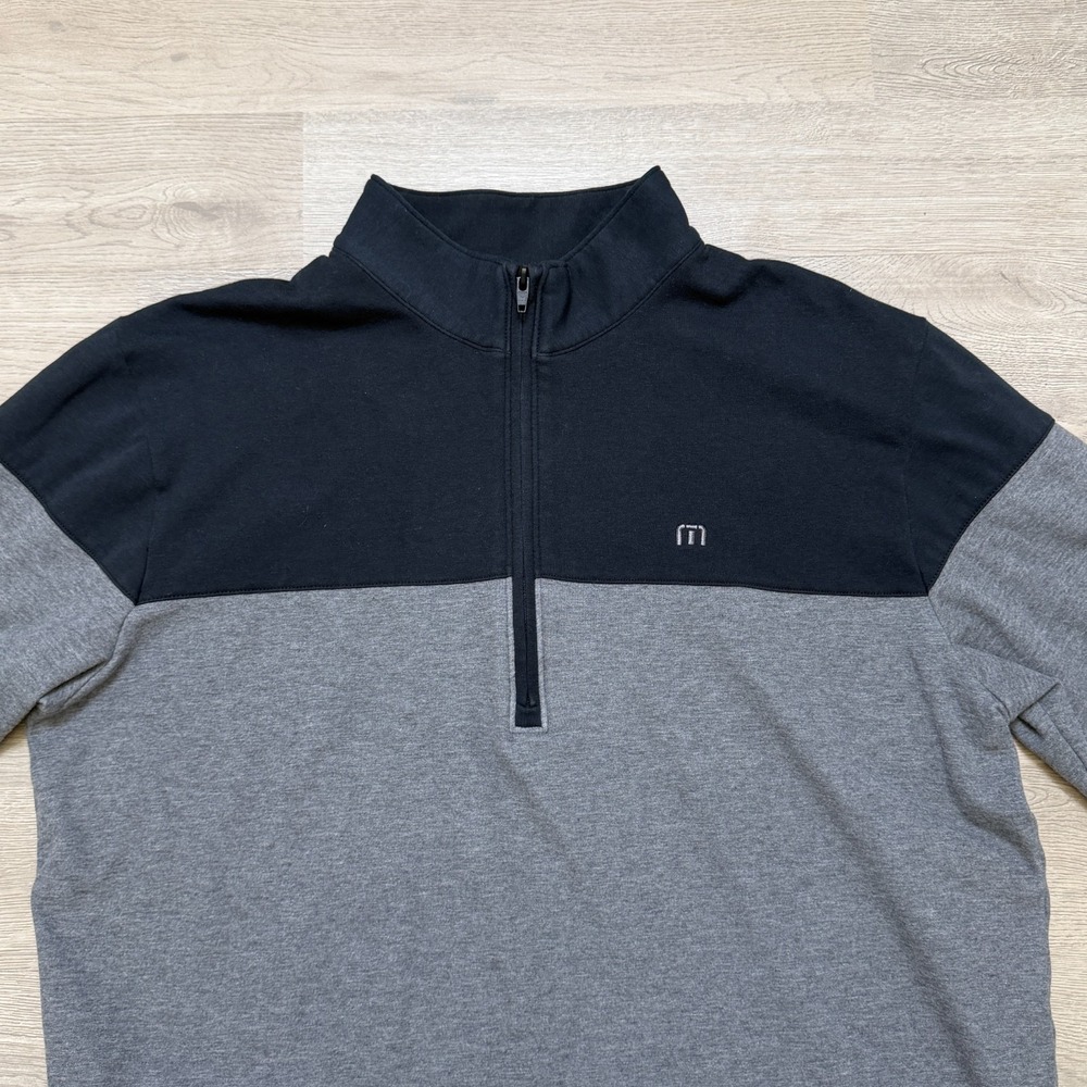 TravisMathew 1/4 Zip Pullover Mens Large Golf Fleece Lightweight Sweater - Picture 2 of 10